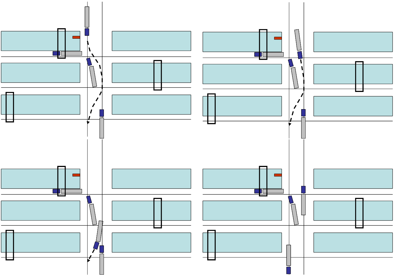 Flexible routing of driving in case of traffic that is in the way
